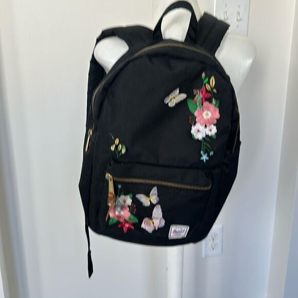 Herschel Butterfly & Floral Black Backpack - Picture 2 of 6
